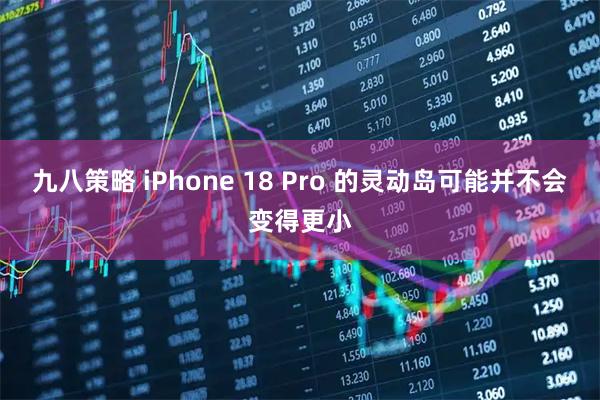 九八策略 iPhone 18 Pro 的灵动岛可能并不会变得更小