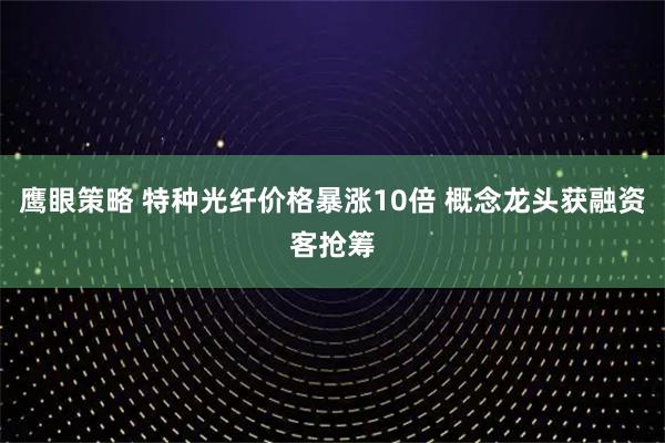 鹰眼策略 特种光纤价格暴涨10倍 概念龙头获融资客抢筹