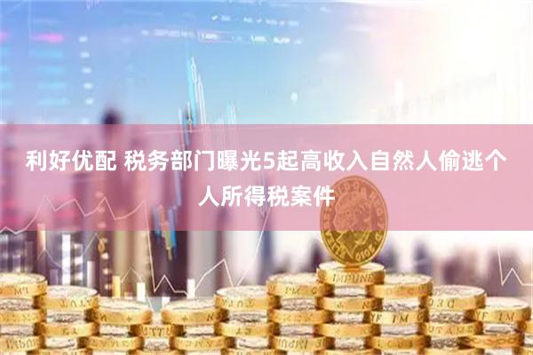 利好优配 税务部门曝光5起高收入自然人偷逃个人所得税案件